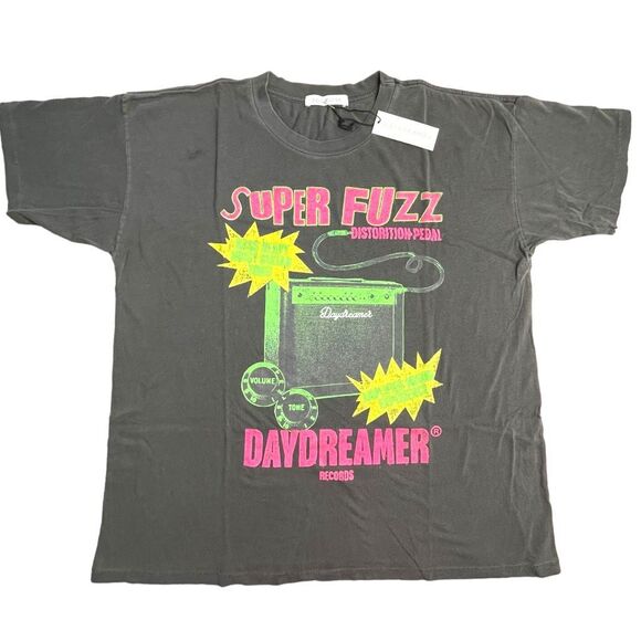 New! Daydreamer Women's Records Super Fuzz Merch Tee Black Size 1X & Medium NWT - Picture 3 of 14
